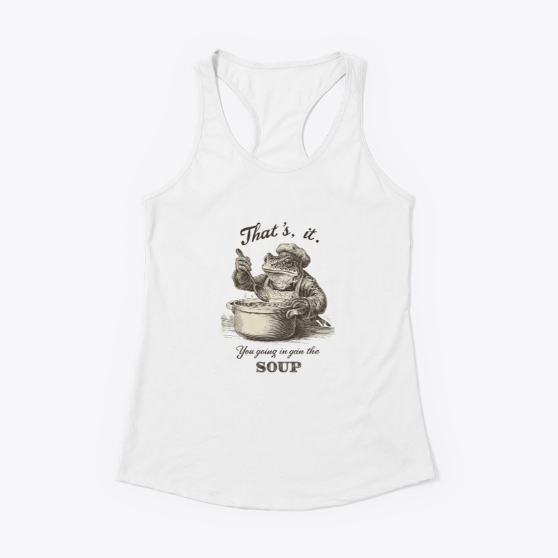 Sarcastic Frog Chef Going in the Soup
