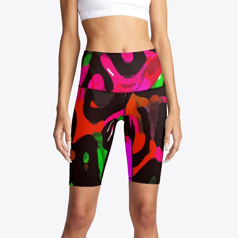 Pink Black Cheetah Abstract 