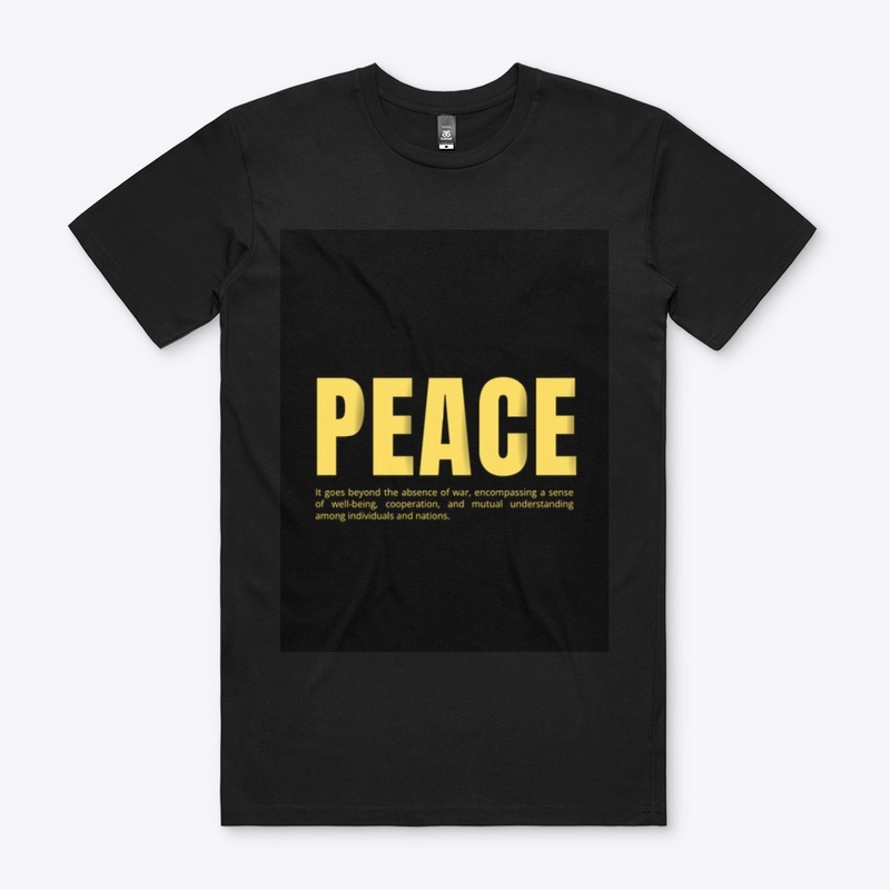 Stylish Black ‘PEACE’ T Shirt 