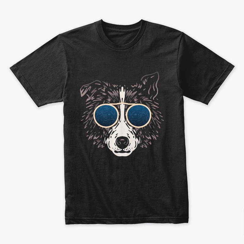 Cute Dog in Sunglasses (Colored+sg08)