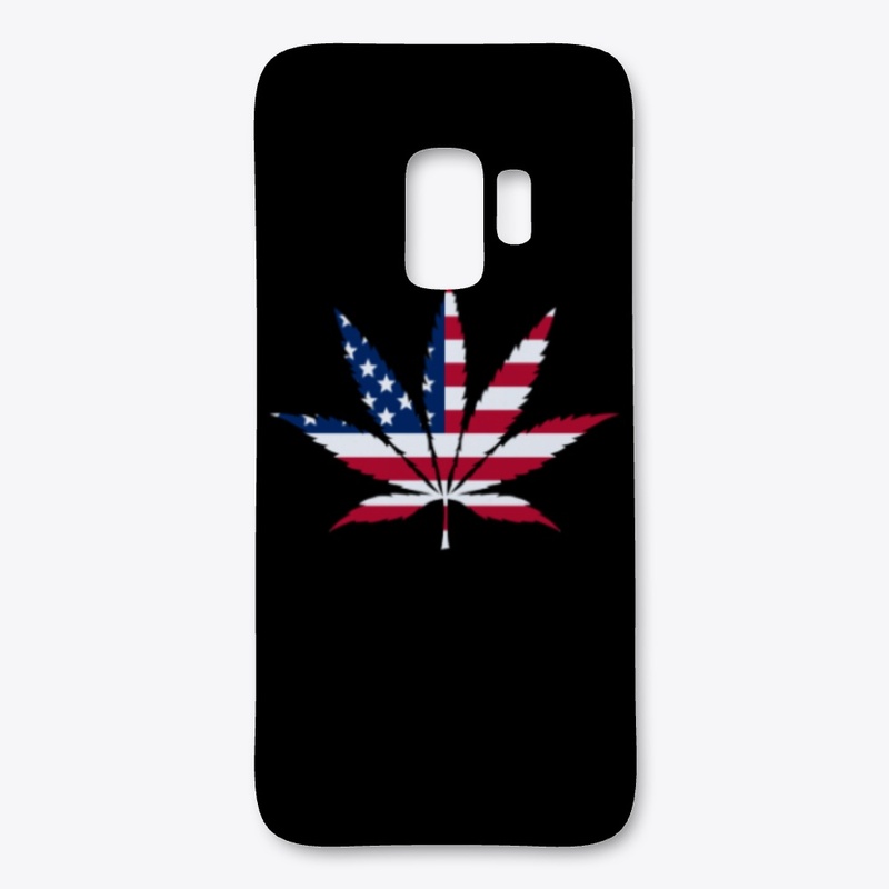 Weed Leaf American Flag