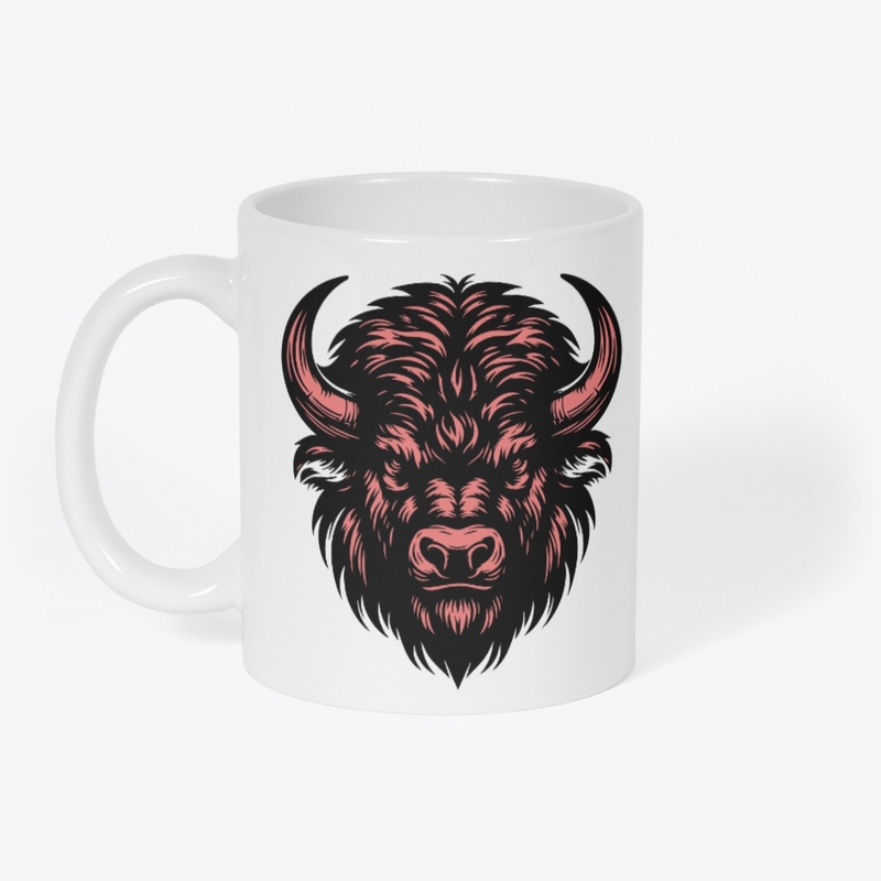 Powerful Bison Head Design