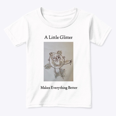 A Little Glitter  White  Camiseta Front