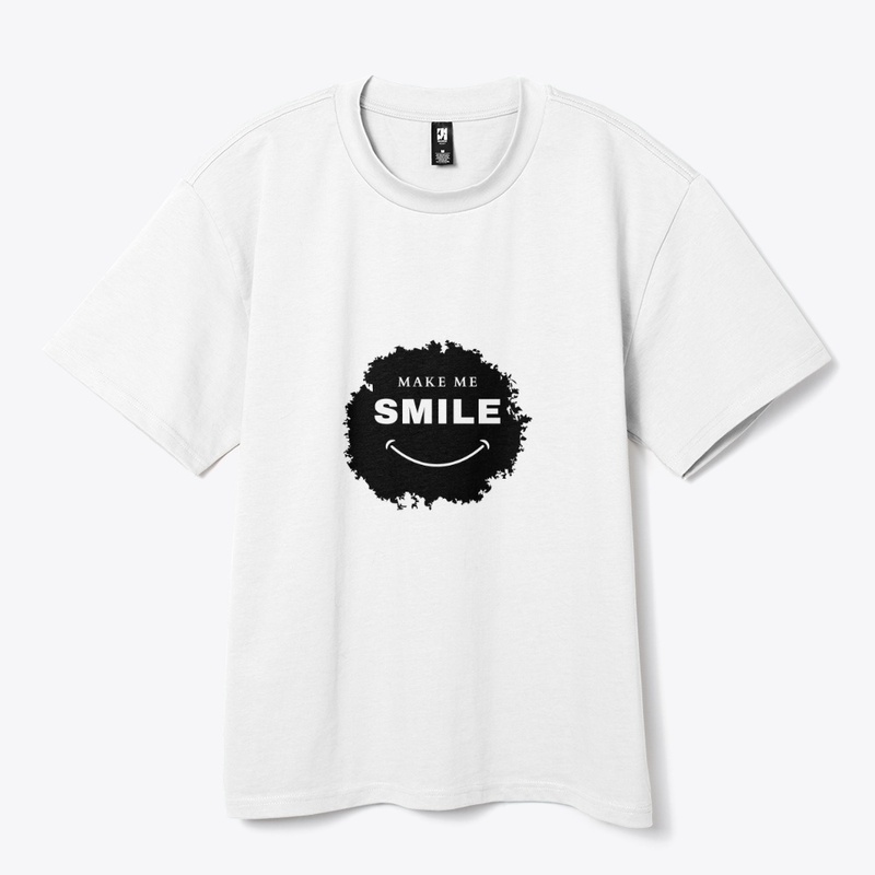 Black Simple Make Me Smile T Shirt