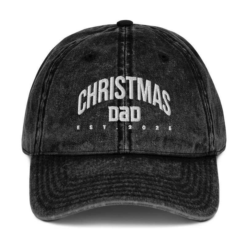 Christmas Dad EST. 2025 Vintage Cap