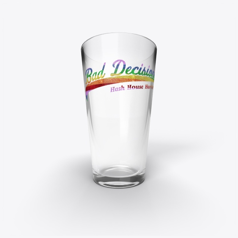 Rainbow Glitter Pint Glass