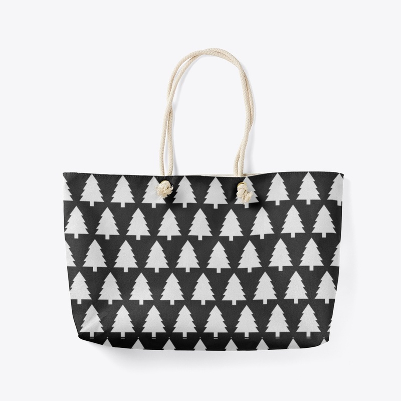 White Christmas trees