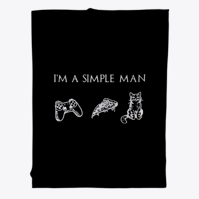 I'm A Simple Man I Like Game Pizza Cat
