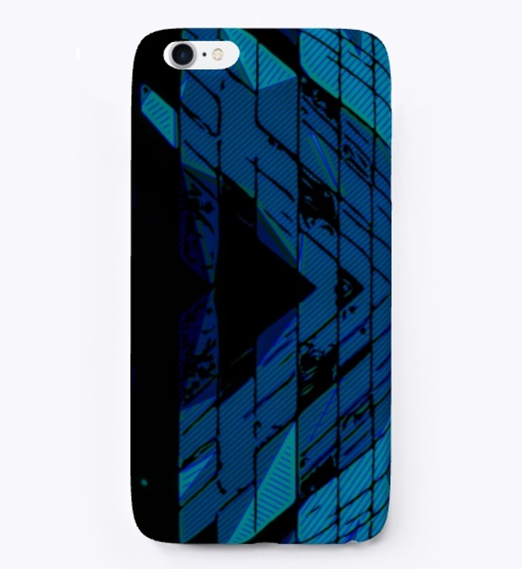 Turquoise Black Striped Pattern  