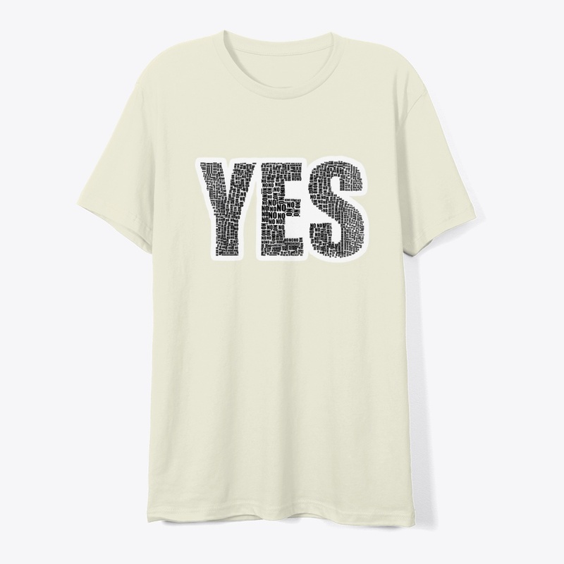 Yes design with light print 