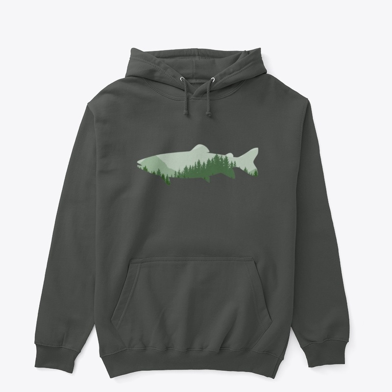 Mens Fish with Forest Background