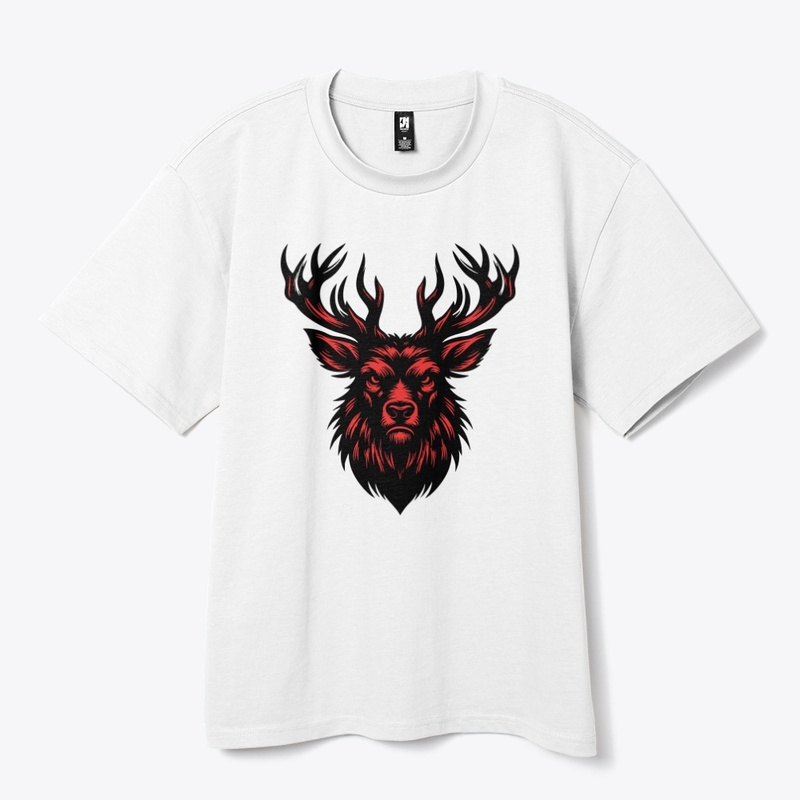 Powerful Angry Deer Artwork