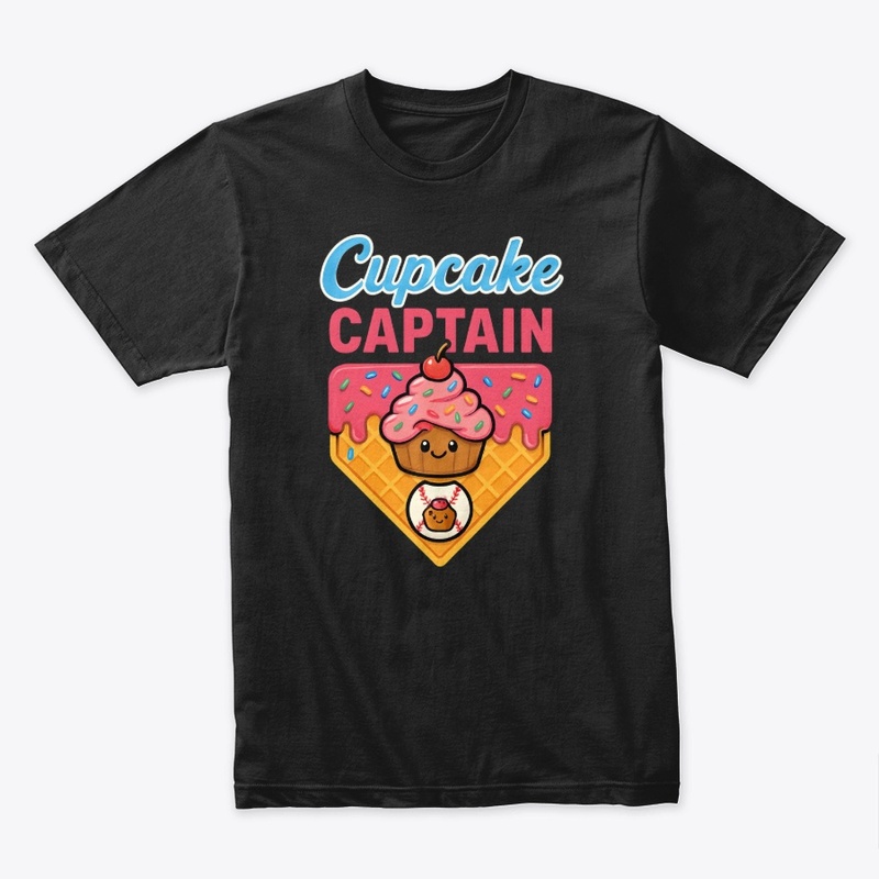 Cute Cupcake Baseball Graphic Shirt