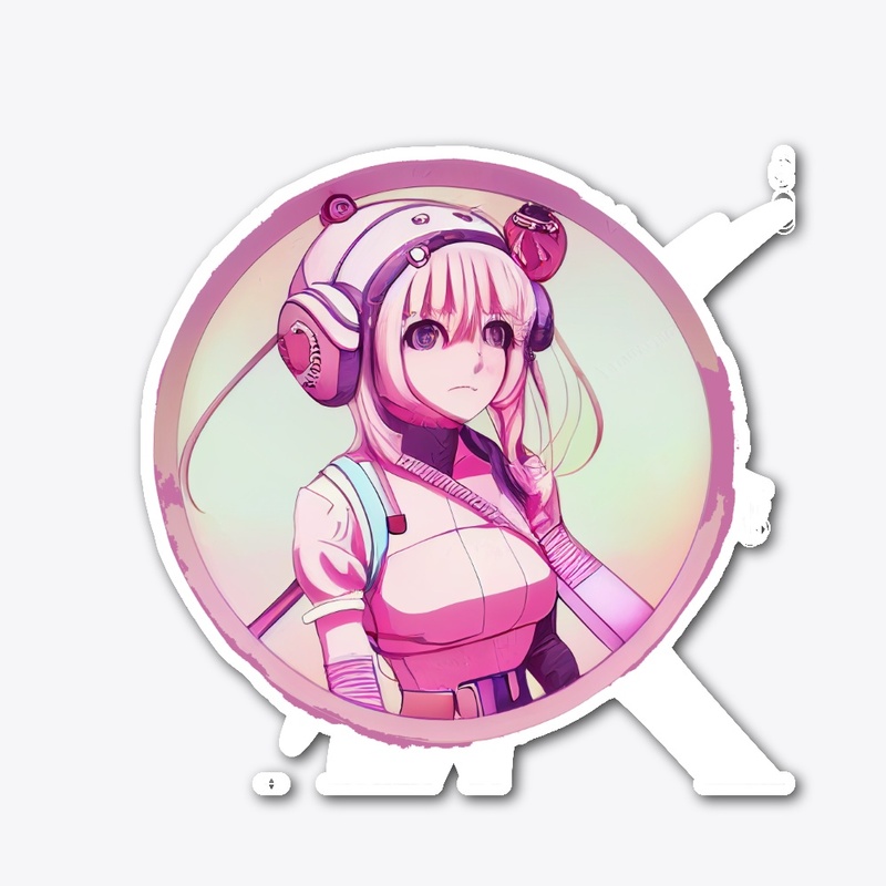 Cute little pink girl anime
