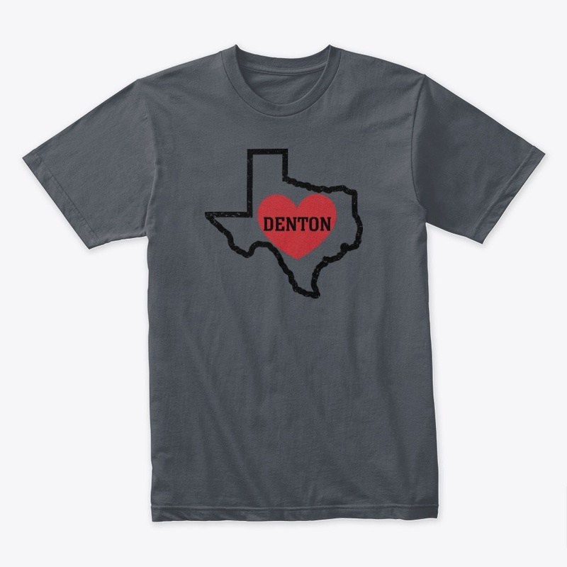 Denton Texas Heart Shirt City State