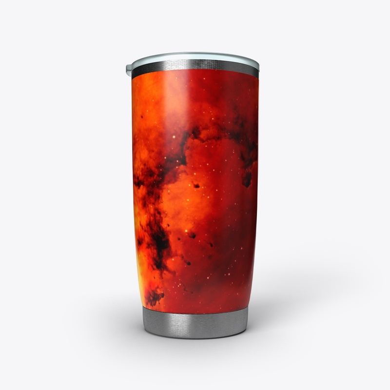 Abstract Reddish Orange Cloud Design