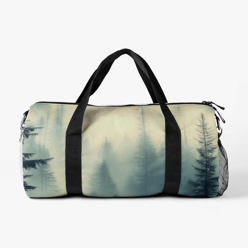 Beautiful luxurious foggy woods pattern