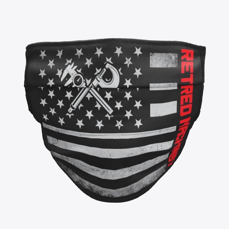 Retired Machinist US Flag Mask