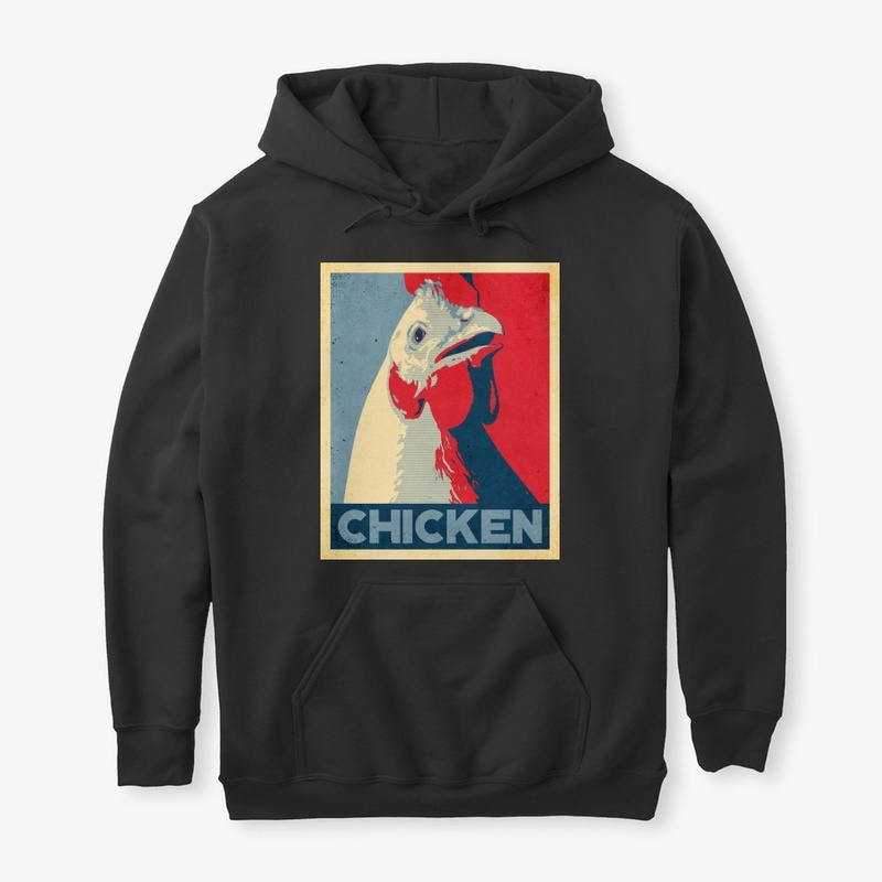 Cool Chicken Propaganda Poster Style