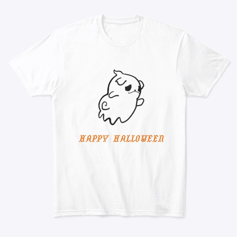 Happy Halloween Pug Ghost
