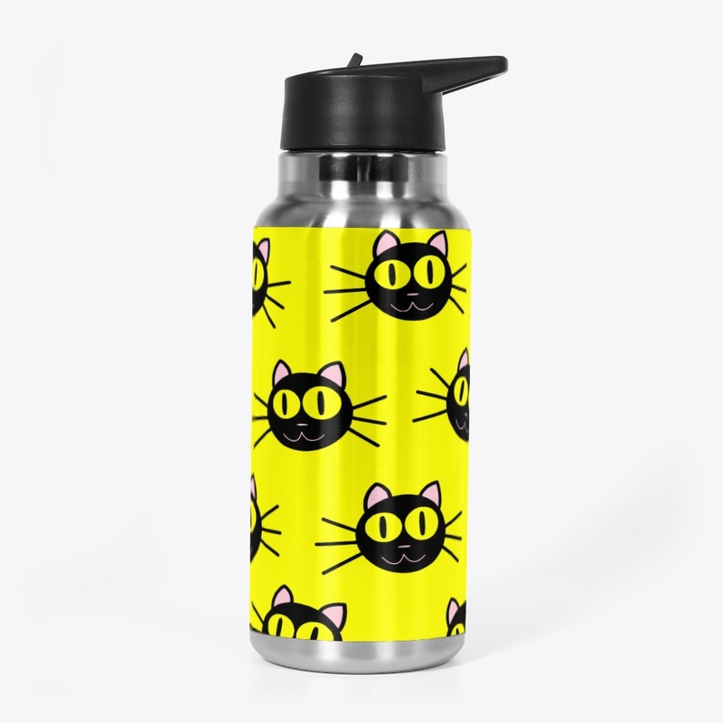 black yellow cat