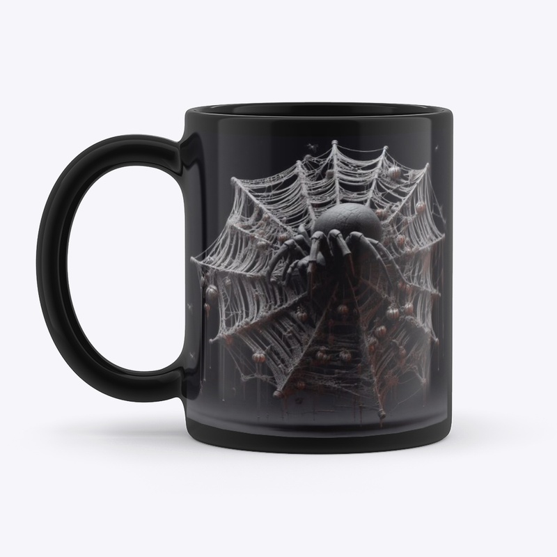 "Spooky 3D Spiderweb Mug"