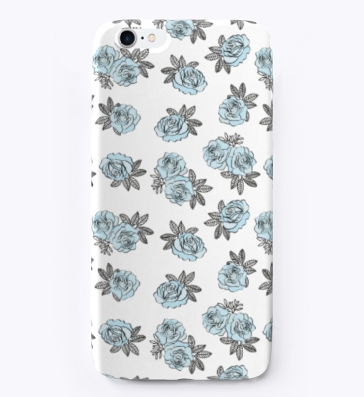 Blue Rose Pattern Color Vector