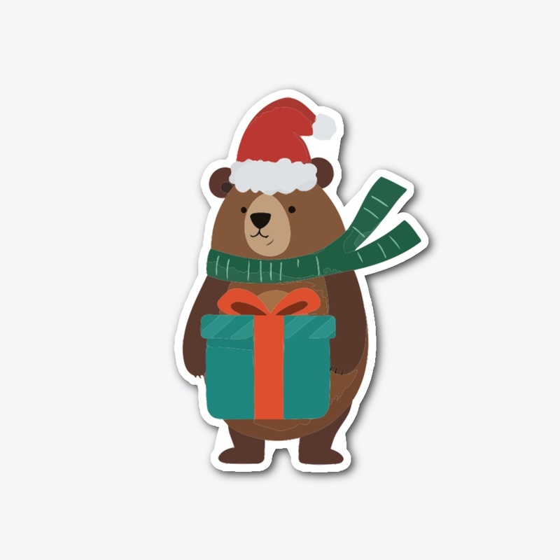 CHRISTMAS BEAR STICKER