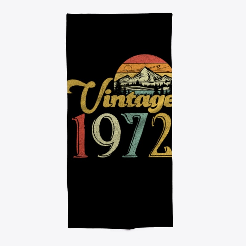 Vintage 1972 Sunset Retro 48th Birthday