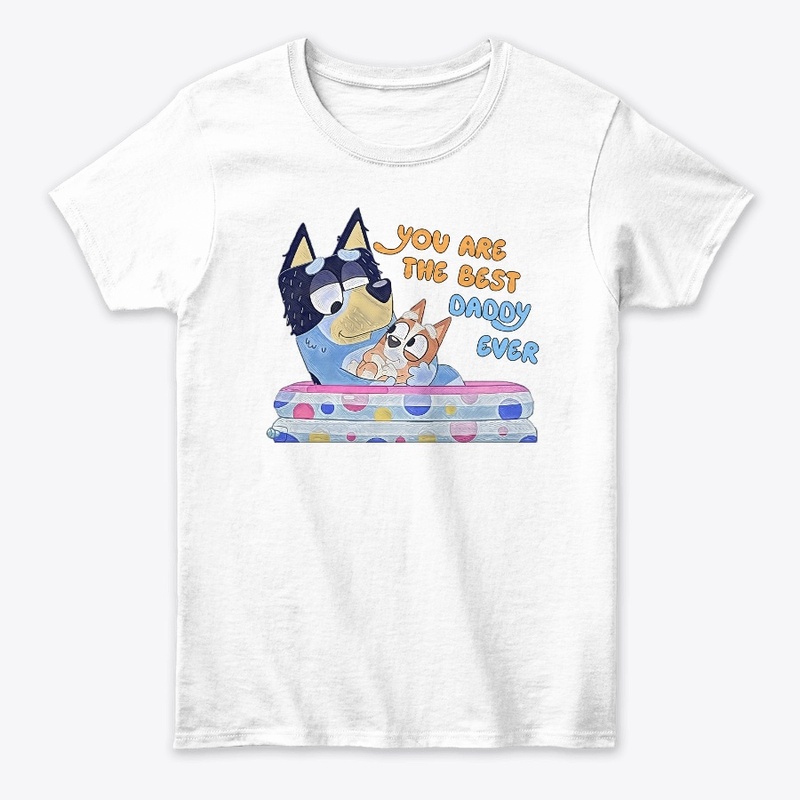 Cute Bluey Daddy And  Fathers Day