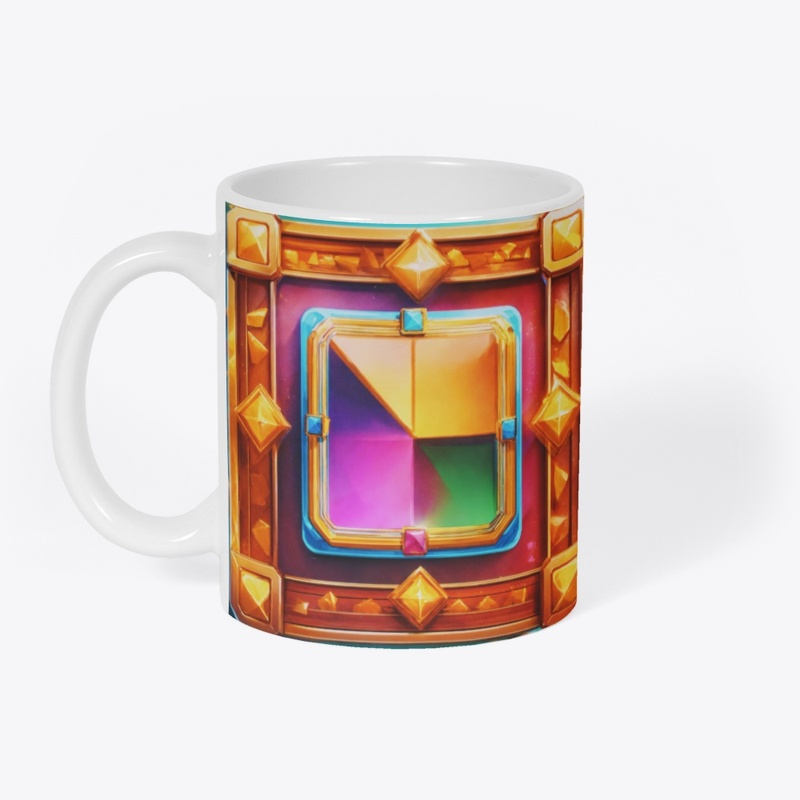 Vibrant Geometric Gem Frame Art