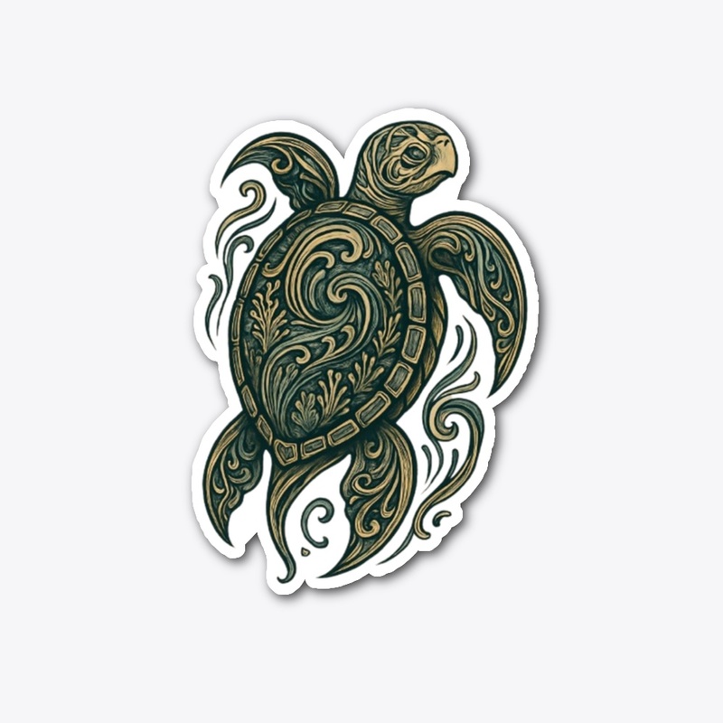Ornate Turtle Art Design