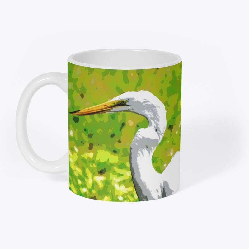 Egret Fishing by Michelle