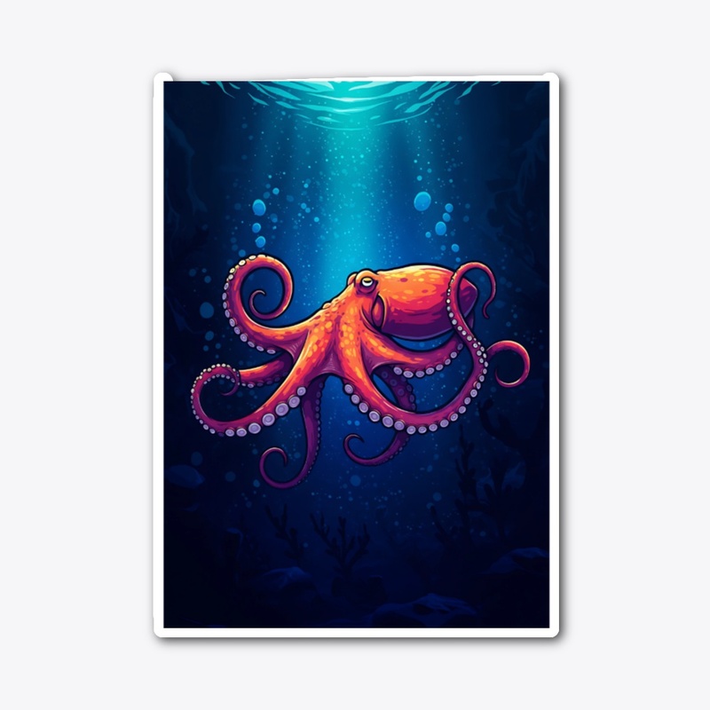 Bright Colorful Octopus