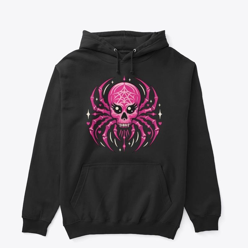 Spider Skull in Cute Horror Style