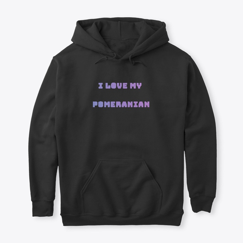 I Love My Pomeranian Purple Design