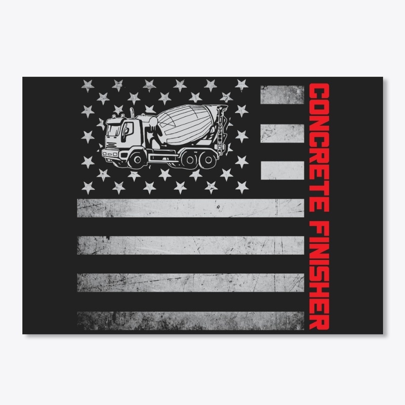 Concrete Finisher US Flag Mask