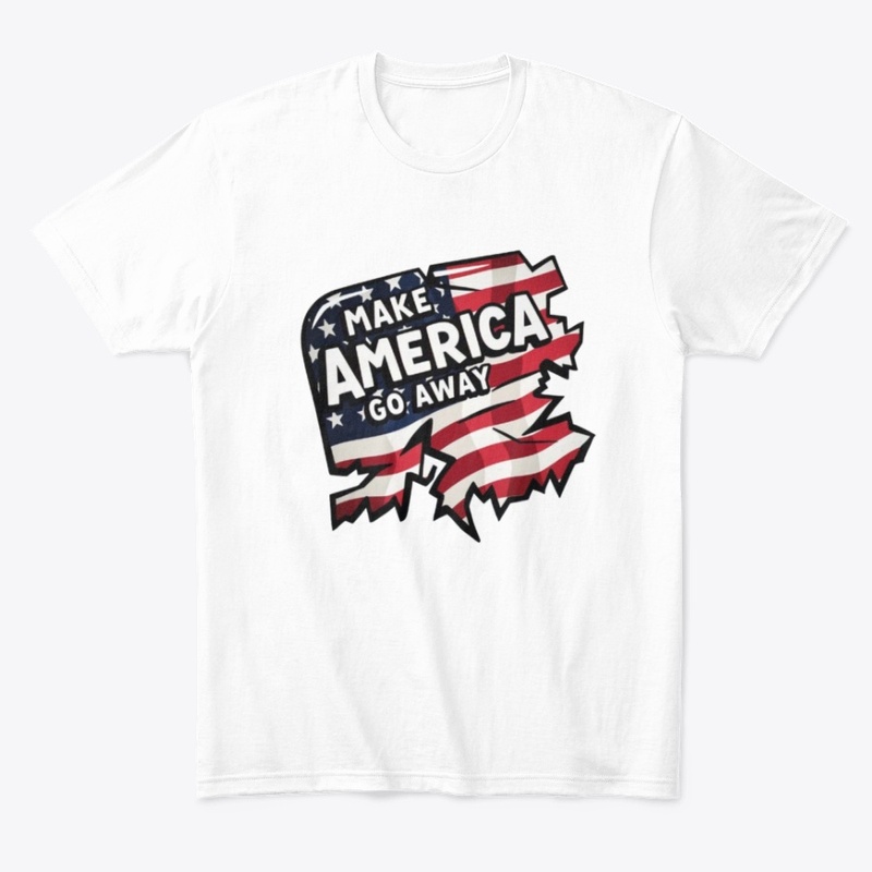 MAGA “Make American Go Away Torn Flag“ 