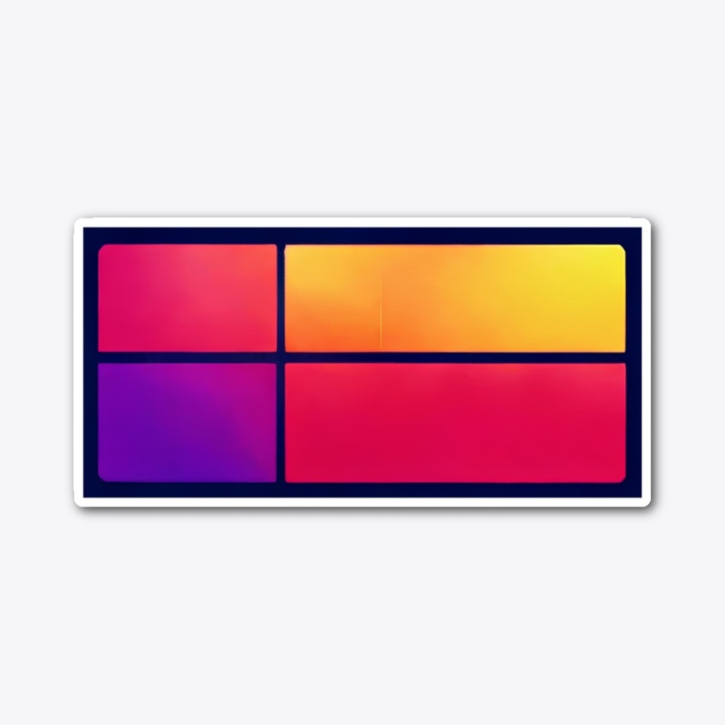 Gradient Tech Window Art