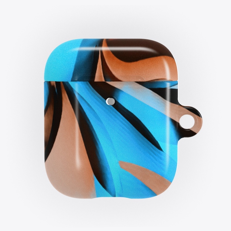 Turquoise Brown Abstract Pattern 