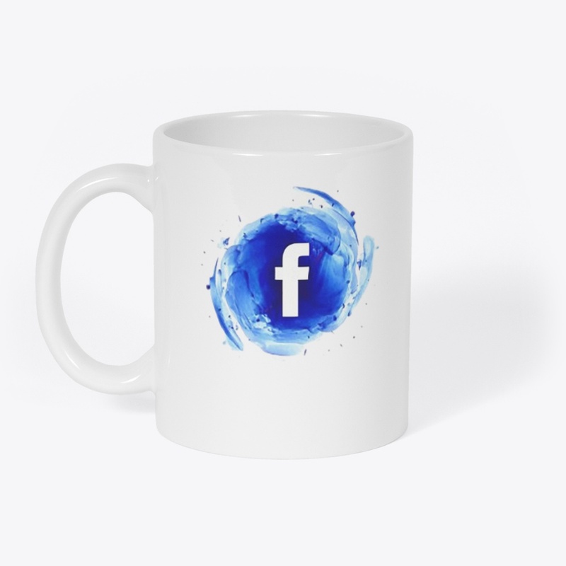 A blue circle facebook logo on it.