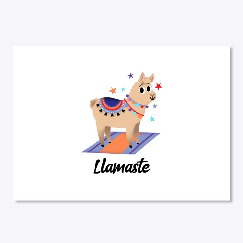 Llamaste Funny Llama Yoga 