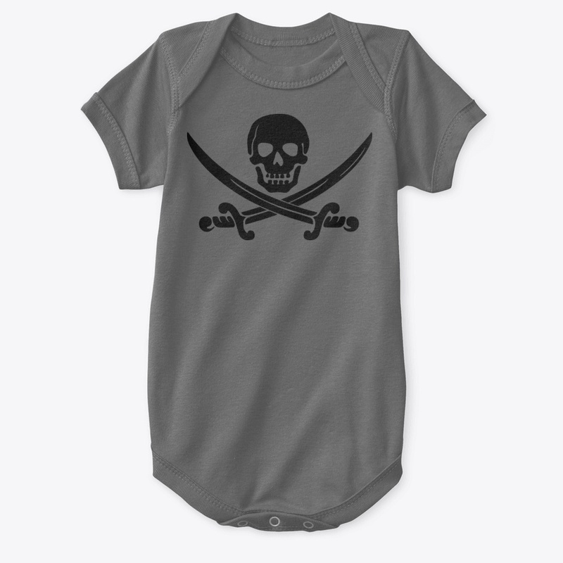 Skull pirate and sword design