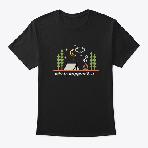 Camping Lover Q8vma Black T-Shirt Front