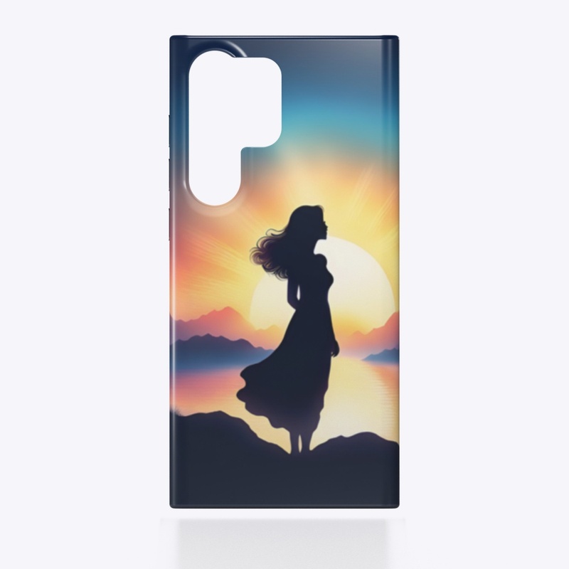 Dawn's Embrace: Silhouette at sunrise