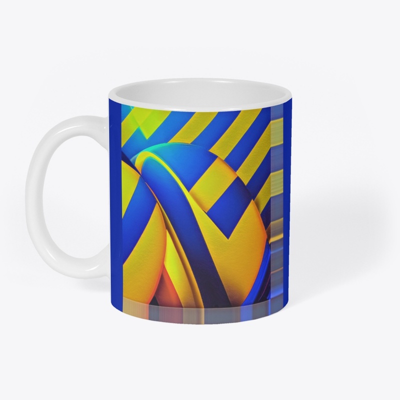 Blue And Gold Abstract