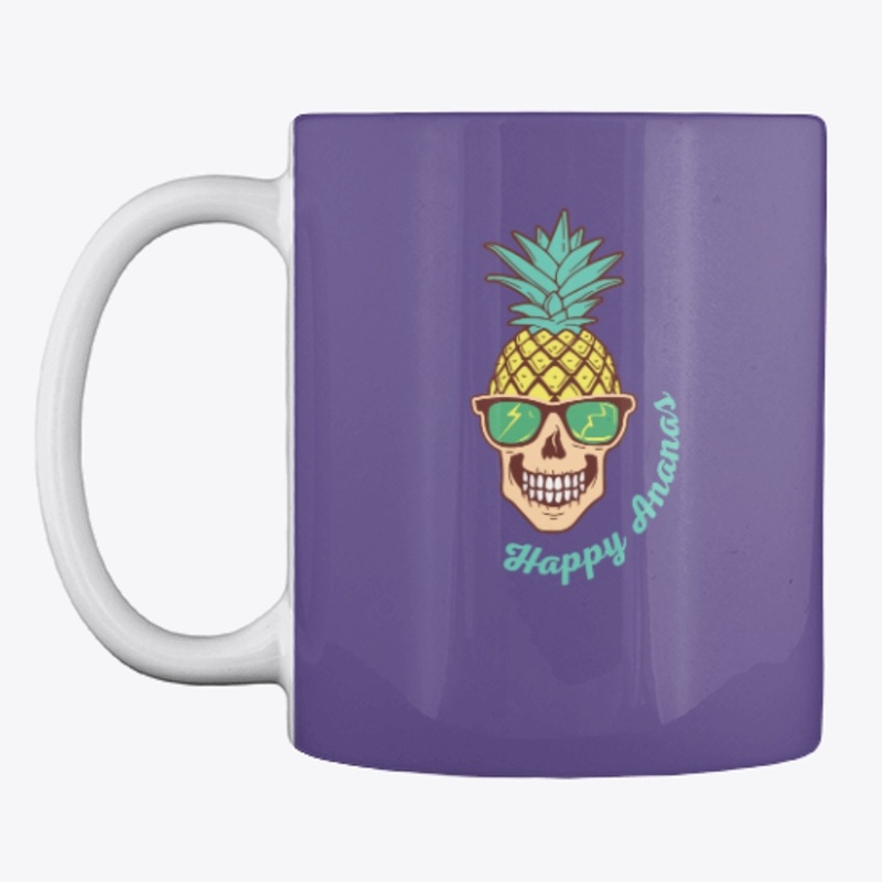 Funny Pineapple with Sunglasses 