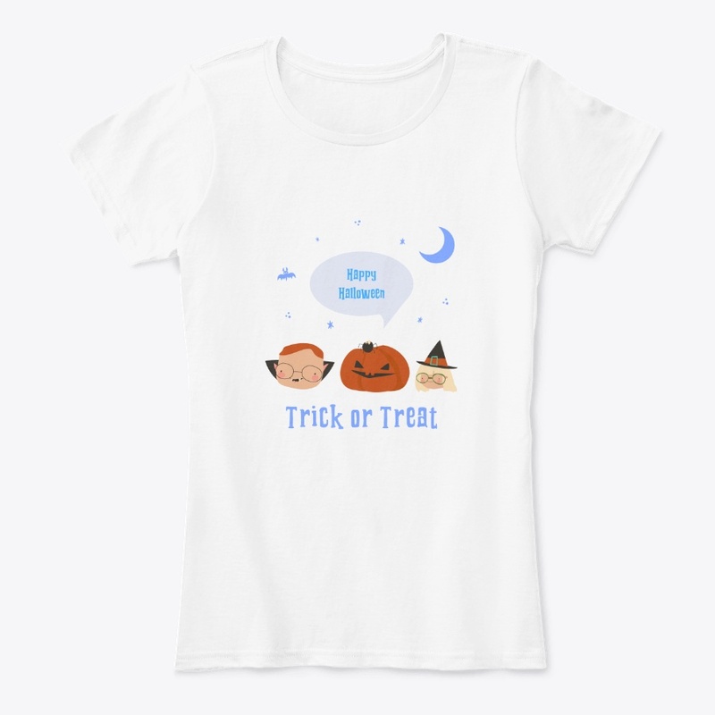 3 Faces Happy Halloween Design
