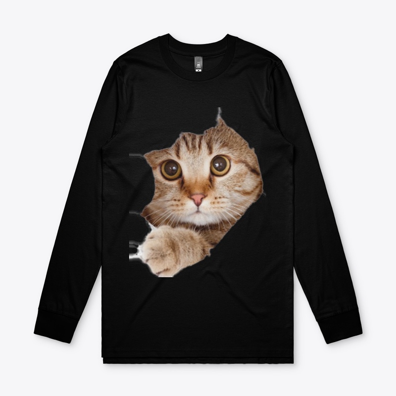 Cat Men's Base Long Sleeve Tee T-Shirt