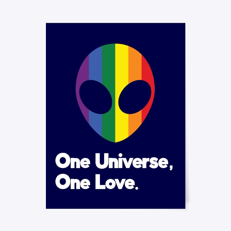 One Universe One Love Pride Alien Poster